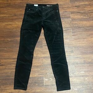 GAP Modern Stretch True Skinny Corduroy Pants in Black Size 28r